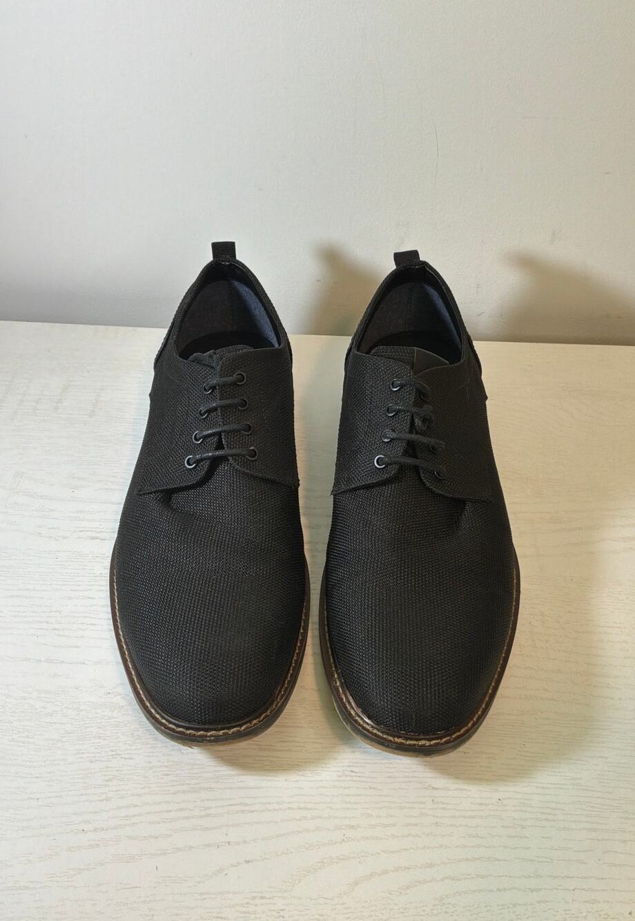 Robert David Mens Black Fabric & Faux Leather Casual Dress Shoe 11M